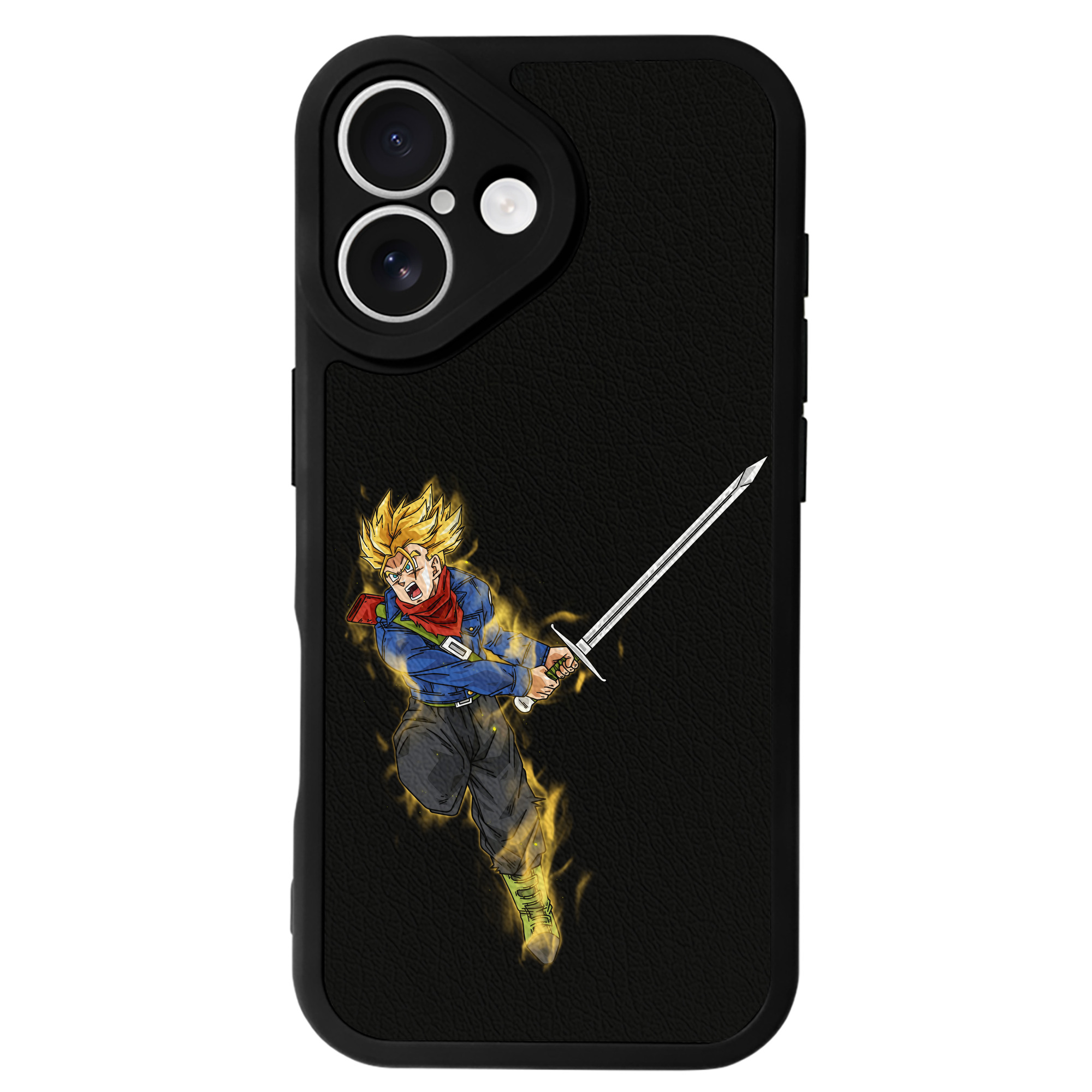 （画像用） ドラゴンボール トランクス（Torankusu）DRAGON BALL Trunks 【iPhone 16シリーズ対応】シリコンスマホケース（レザー調） 材質：シリコン
